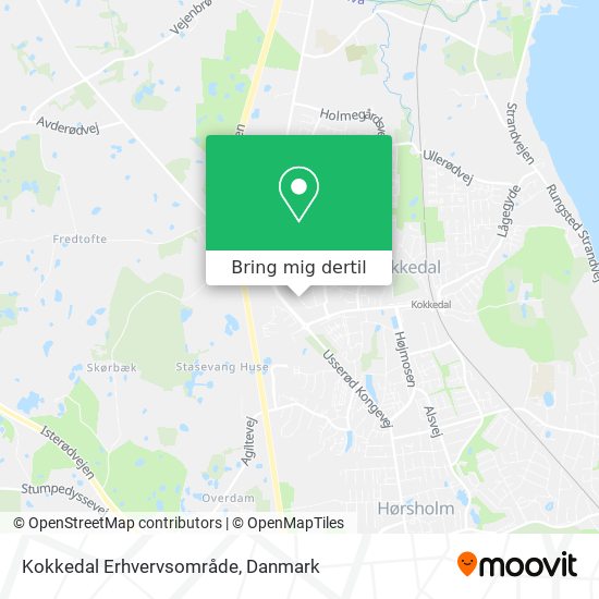 Kokkedal Erhvervsområde kort