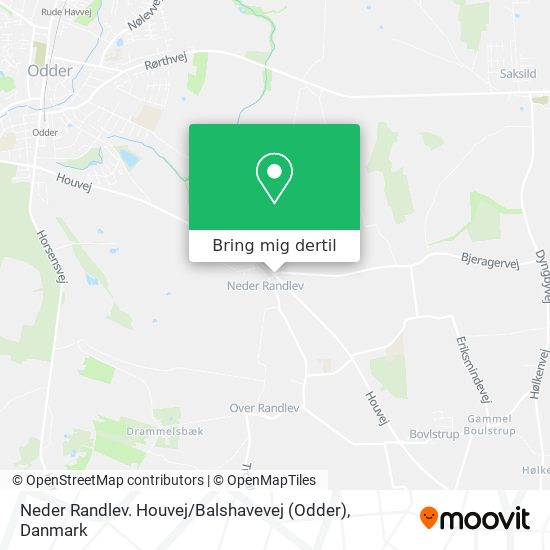 Neder Randlev. Houvej / Balshavevej (Odder) kort