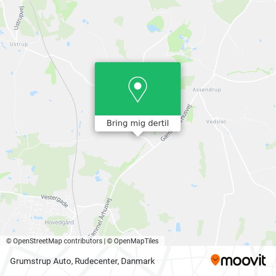 Grumstrup Auto, Rudecenter kort