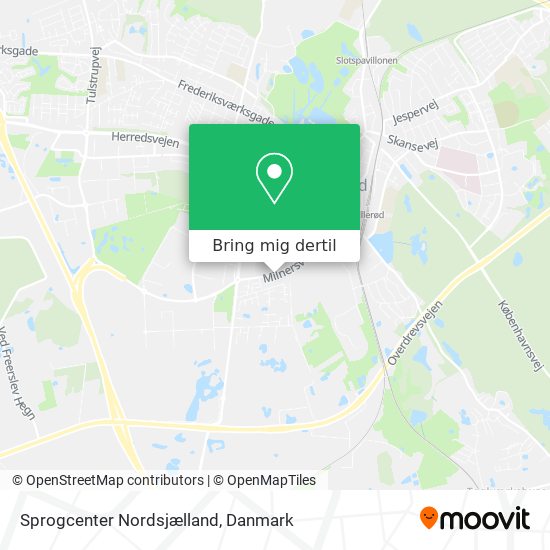 Sprogcenter Nordsjælland kort