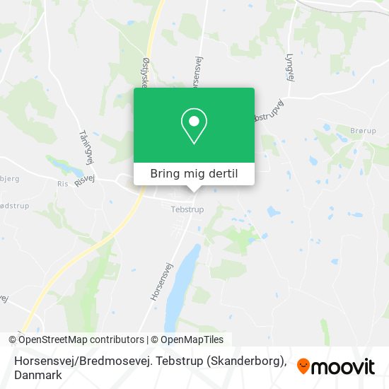 Horsensvej / Bredmosevej. Tebstrup (Skanderborg) kort