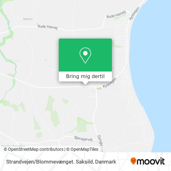 Strandvejen / Blommevænget. Saksild kort