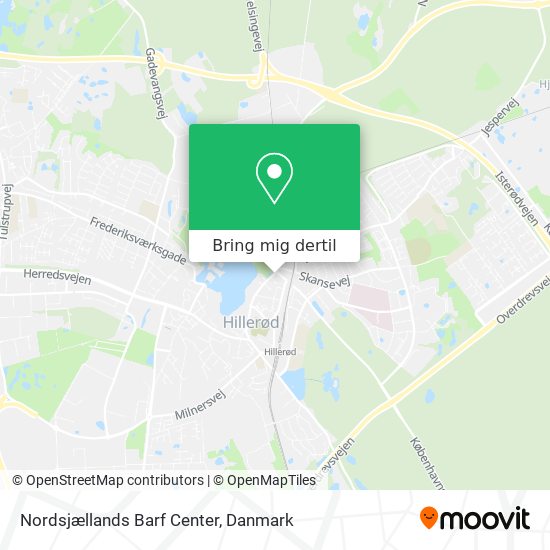 Nordsjællands Barf Center kort