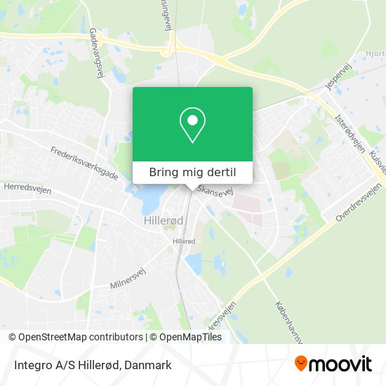 Integro A/S Hillerød kort