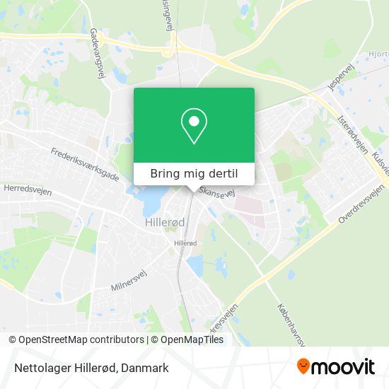 Nettolager Hillerød kort