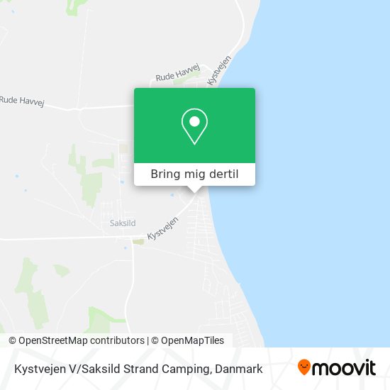 Kystvejen V / Saksild Strand Camping kort