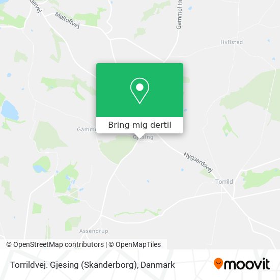 Torrildvej. Gjesing (Skanderborg) kort