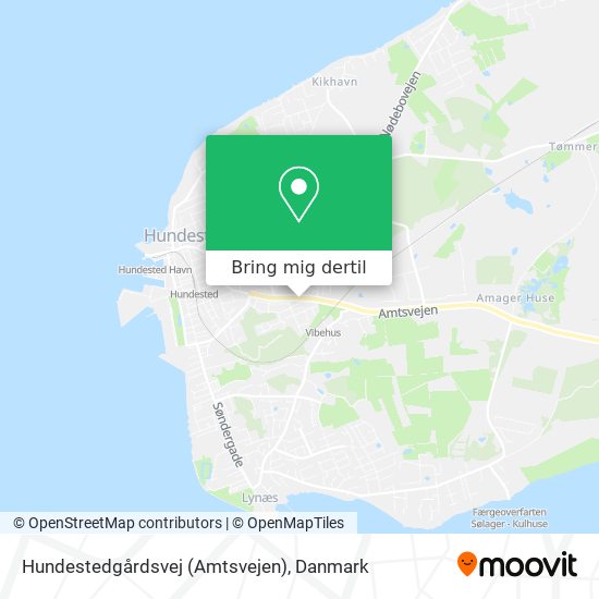 Hundestedgårdsvej (Amtsvejen) kort