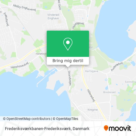 Frederiksværkbanen-Frederiksværk kort