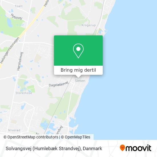 Solvangsvej (Humlebæk Strandvej) kort