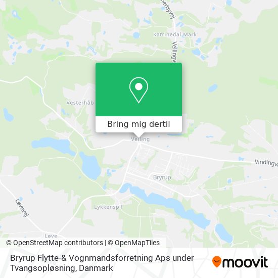 Bryrup Flytte-& Vognmandsforretning Aps under Tvangsopløsning kort