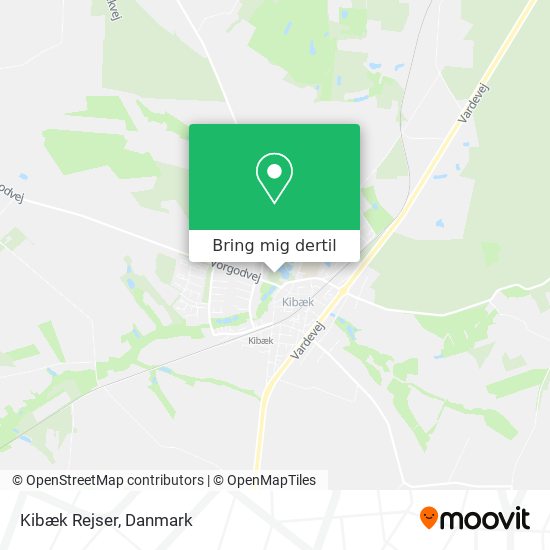 Kibæk Rejser kort