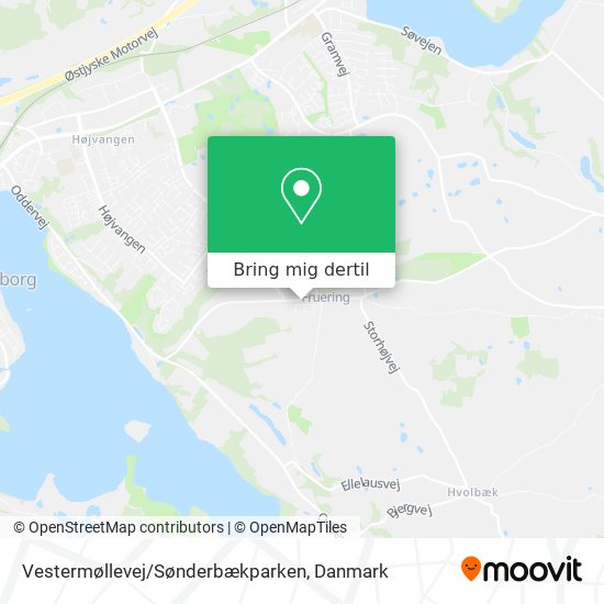 Vestermøllevej/Sønderbækparken kort