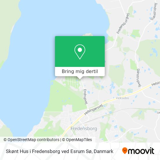 Skønt Hus i Fredensborg ved Esrum Sø kort