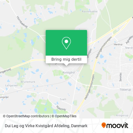 Dui Leg og Virke Kvistgård Afdeling kort