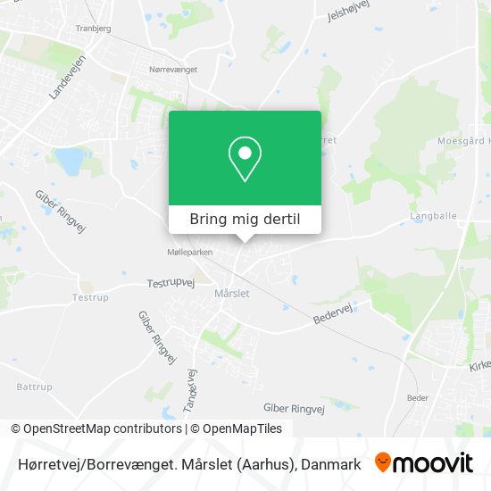 Hørretvej / Borrevænget. Mårslet (Aarhus) kort