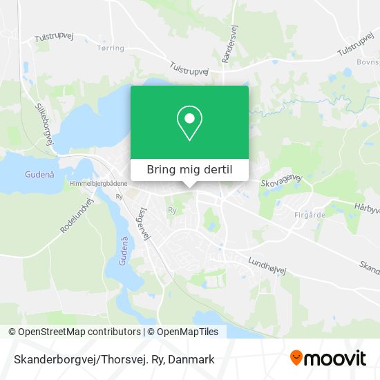Skanderborgvej/Thorsvej. Ry kort