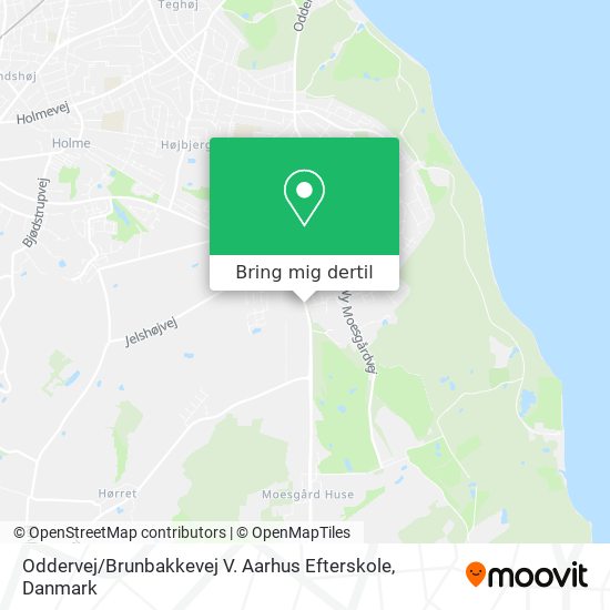 Oddervej / Brunbakkevej V. Aarhus Efterskole kort