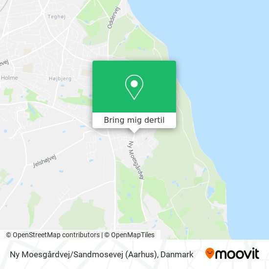 Ny Moesgårdvej / Sandmosevej (Aarhus) kort