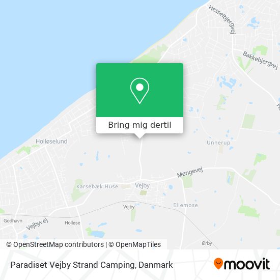 Paradiset Vejby Strand Camping kort