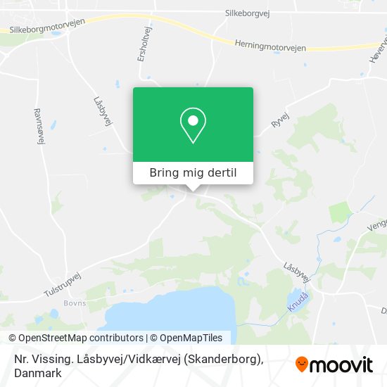 Nr. Vissing. Låsbyvej / Vidkærvej (Skanderborg) kort