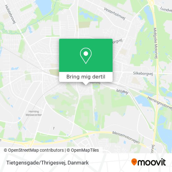 Tietgensgade/Thrigesvej kort