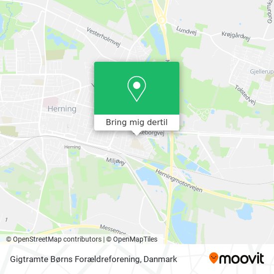Gigtramte Børns Forældreforening kort