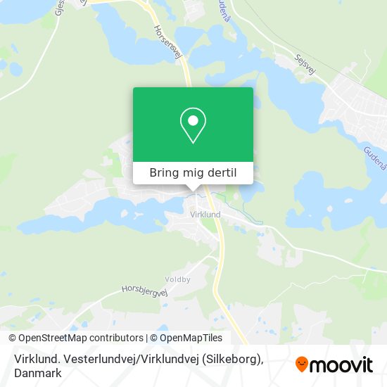 Virklund. Vesterlundvej / Virklundvej (Silkeborg) kort