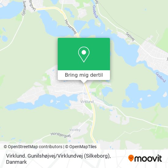 Virklund. Gunilshøjvej / Virklundvej (Silkeborg) kort