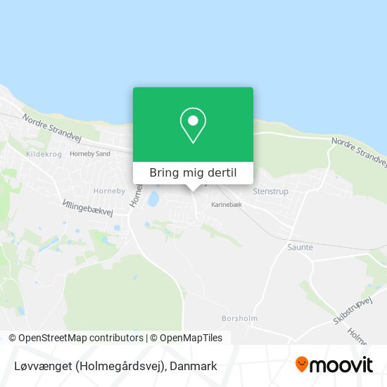 Løvvænget (Holmegårdsvej) kort