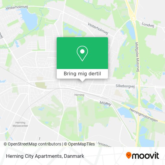 Herning City Apartments kort