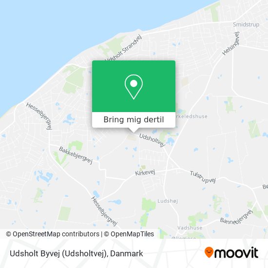 Udsholt Byvej (Udsholtvej) kort