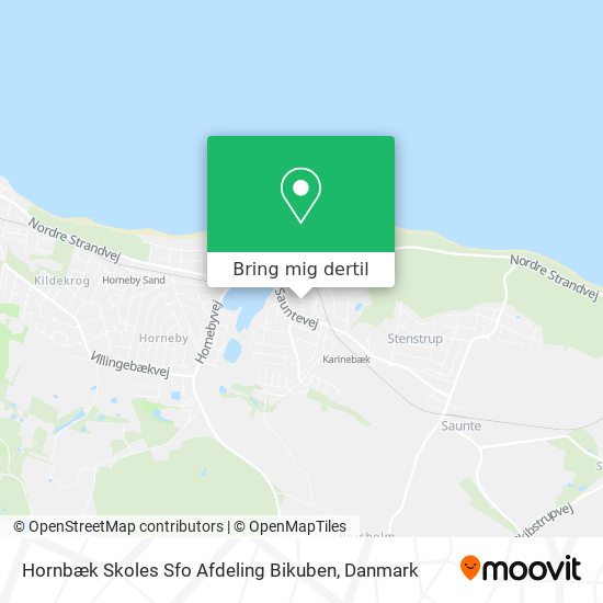 Hornbæk Skoles Sfo Afdeling Bikuben kort