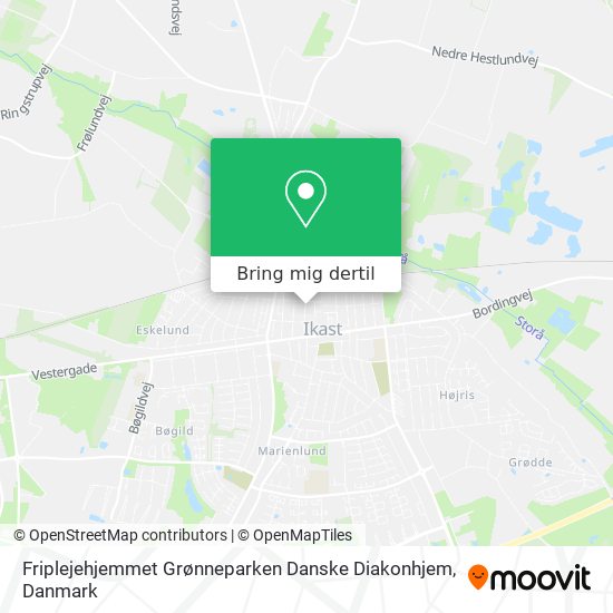 Friplejehjemmet Grønneparken Danske Diakonhjem kort