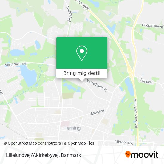 Lillelundvej/Åkirkebyvej kort