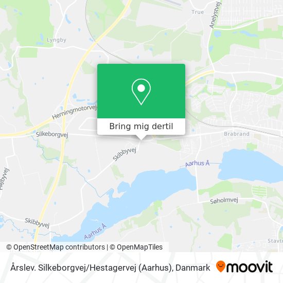 Årslev. Silkeborgvej / Hestagervej (Aarhus) kort