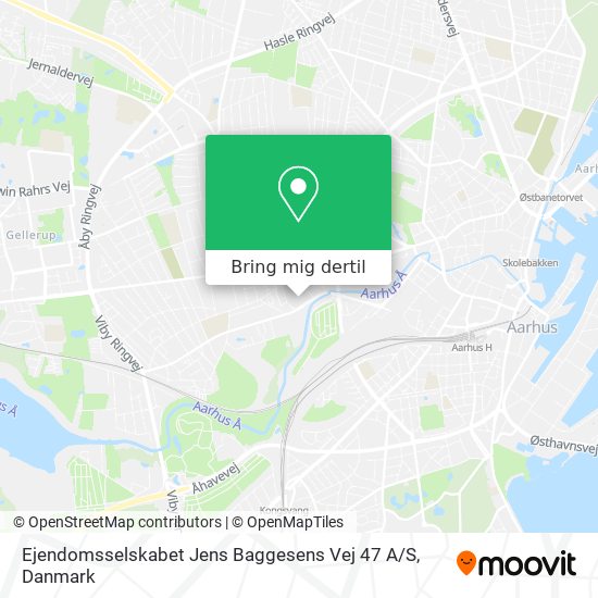 Ejendomsselskabet Jens Baggesens Vej 47 A / S kort