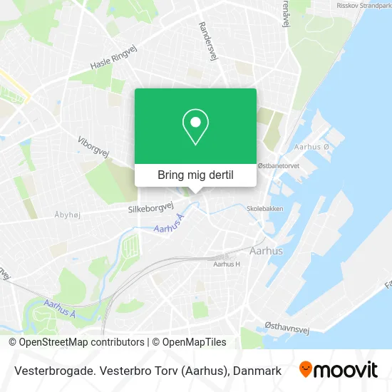 Vesterbrogade. Vesterbro Torv (Aarhus) kort