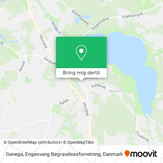 Genega, Engesvang Begravelsesforretning kort