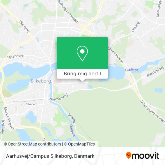 Aarhusvej/Campus Silkeborg kort
