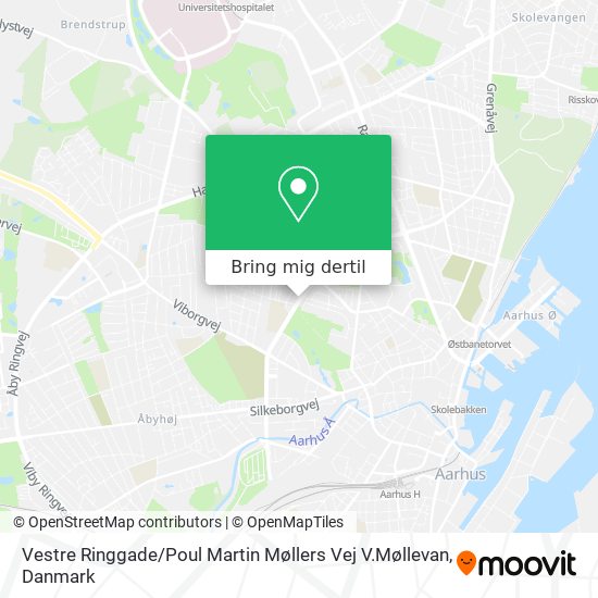 Vestre Ringgade / Poul Martin Møllers Vej V.Møllevan kort