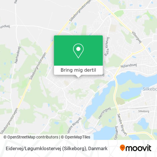 Eidervej / Løgumklostervej (Silkeborg) kort