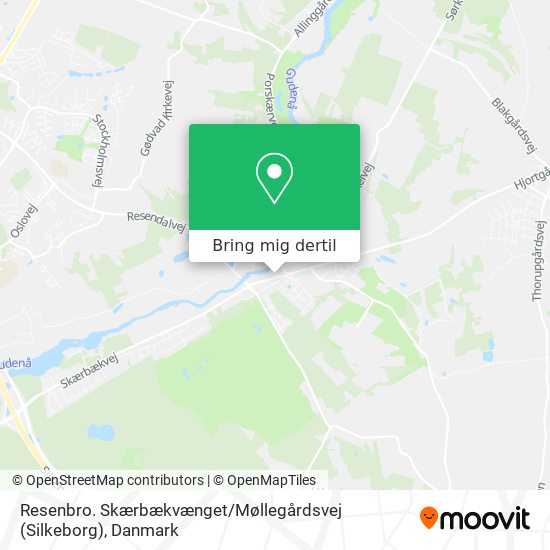 Resenbro. Skærbækvænget / Møllegårdsvej (Silkeborg) kort