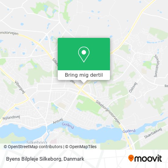 Byens Bilpleje Silkeborg kort