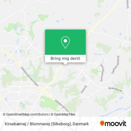 Kirsebærvej / Blommevej (Silkeborg) kort