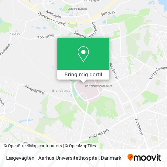 Lægevagten - Aarhus Universitethospital kort