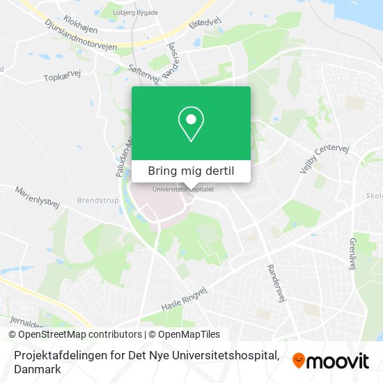 Projektafdelingen for Det Nye Universitetshospital kort