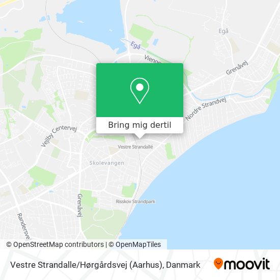 Vestre Strandalle / Hørgårdsvej (Aarhus) kort