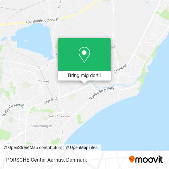 PORSCHE Center Aarhus kort