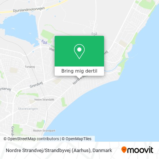 Nordre Strandvej / Strandbyvej (Aarhus) kort